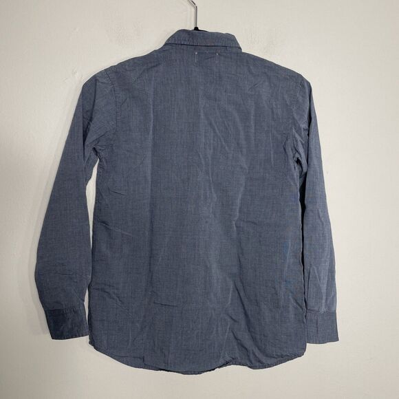 Old Navy Boys Long Sleeve Button Down Shirt Kids Size L (10-12) Regular Fit Blue - Picture 2 of 10